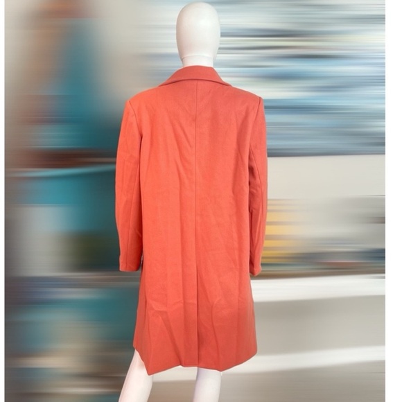 Polagram Coral Trench Coat with Notched Lapel and Oversized Fit - Picture 4 of 6